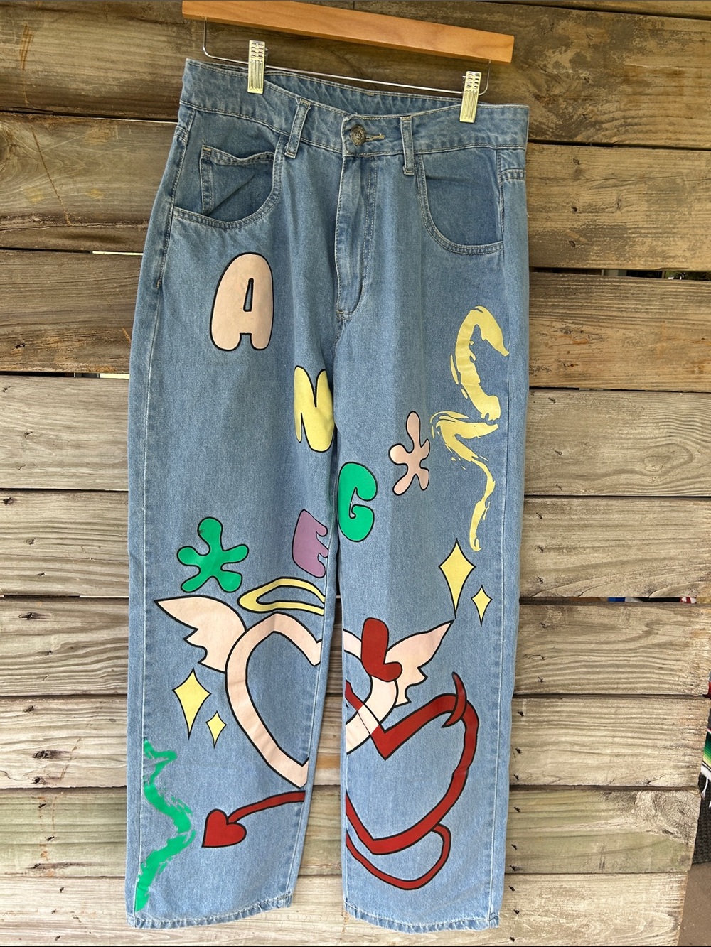 Daisy Street Casual Boyfriend Jeans in Classic Blue Denim